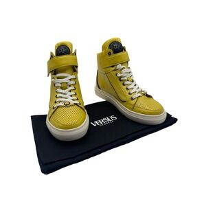 Versus Versace Yellow Medusa High Top Sneakers 39.5 EU US 6.5